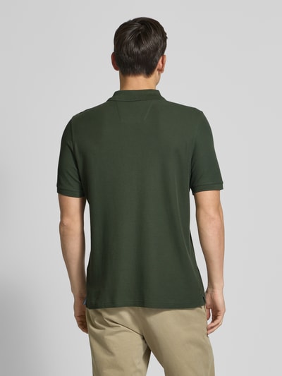 Fynch-Hatton Regular Fit Poloshirt mit Logo-Stitching Dunkelgruen 5