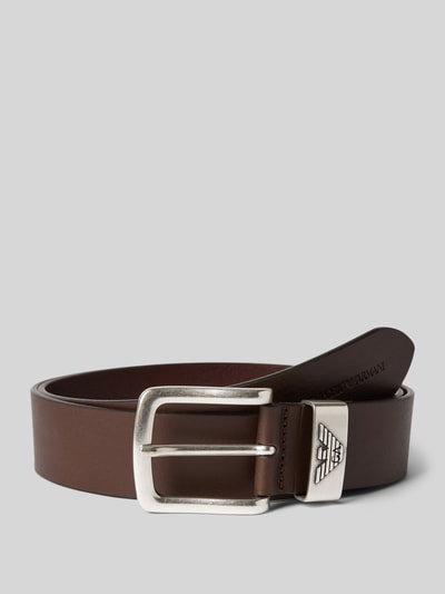 Emporio Armani Riem met doornsluiting, model 'CINTURA' Donkerbruin - 1