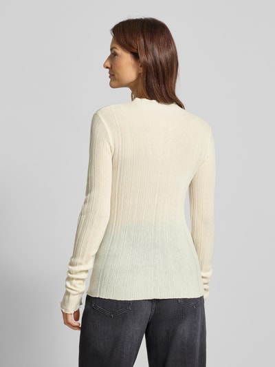 Samsøe Samsøe Strickpullover aus Wolle mit Strukturmuster Modell 'JOSE' Offwhite 5