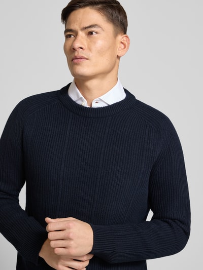 Cruna Strickpullover aus Wolle Modell 'Fuji' Marine 3