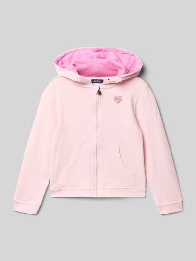 Produktfoto, Sweatjacke mit Kapuze und Reißverschluss von Blue Seven in Rosa, Regular-Fit, Reine Baumwolle, Kinder, weiche Textur