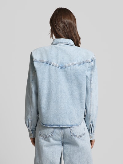 Gestuz Jeansjacke mit Brusttaschen Modell 'Kaily' Hellblau 5