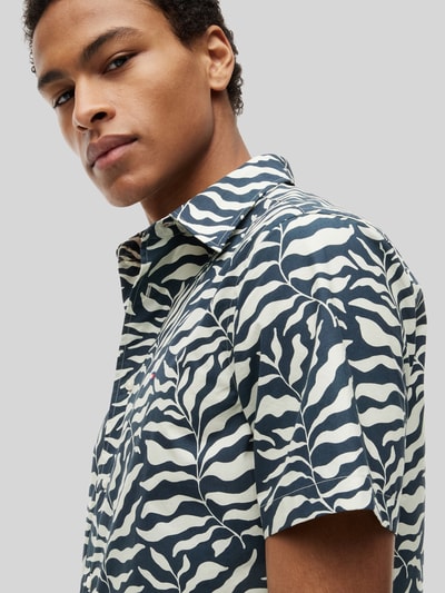 Tommy Hilfiger regular fit kort overhemd met labelstitching Zwart - 3