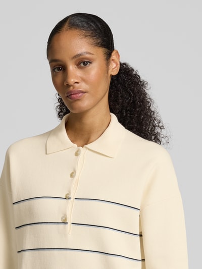 JAKE*S STUDIO WOMAN Gebreide pullover met polokraag Ecru - 3
