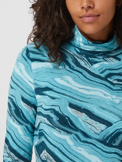 Tom Tailor Denim Shirt met lange mouwen met all-over motief Bleu - 3