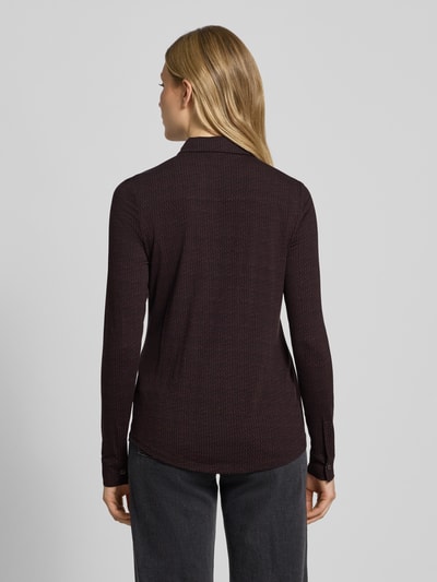 Marc O'Polo Regular fit overhemdblouse van viscosemix Aubergine - 5