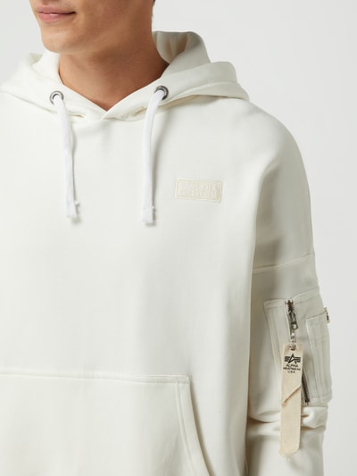 Alpha Industries Hoodie mit Ärmeltasche  Offwhite 3