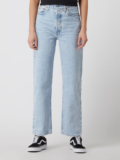 Levi's® Straight Fit Ankle Cut Jeans mit Stretch-Anteil Modell 'Ribcage'  Jeansblau 4