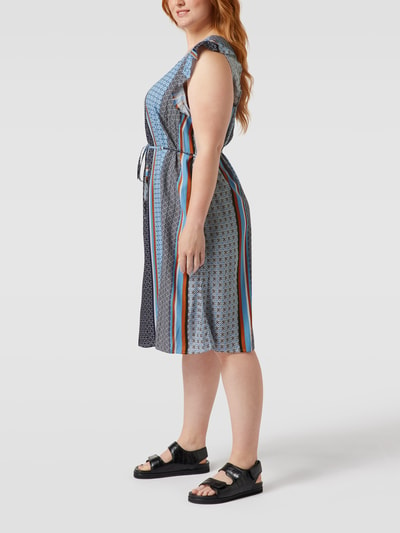 ONLY CARMAKOMA PLUS SIZE midi-jurk met grafisch motief Marineblauw - 4