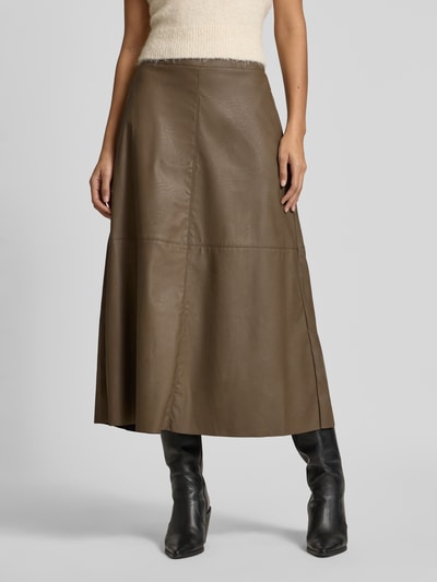 FREE/QUENT Maxirok in leerlook, model 'Harley' Taupe - 4