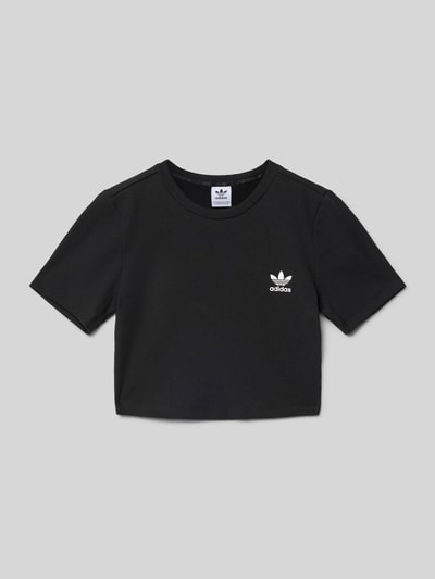 adidas Originals Cropped T-Shirt mit Label-Stitching Black 1