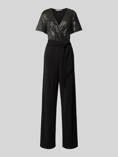 Christian Berg Cocktail Jumpsuit met strikceintuur Zwart - 2