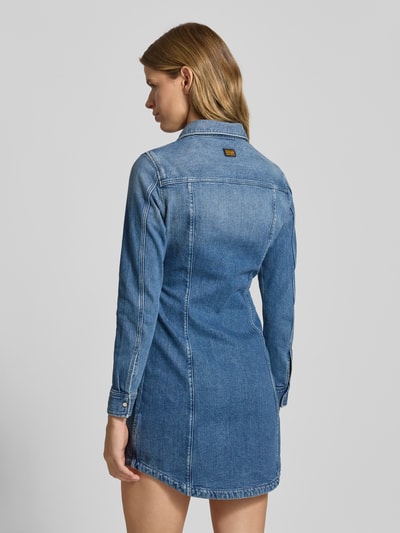 G-Star Raw Jeansjurk met overhemdkraag en borstzakken Jeansblauw - 5