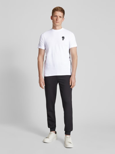 Karl Lagerfeld T-Shirt mit Label-Badge Weiss 1