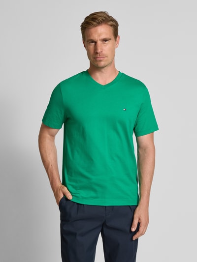 Tommy Hilfiger Regular fit T-shirt van puur katoen Groen - 4