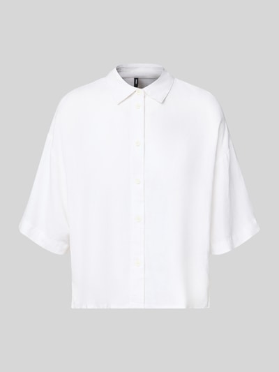 Vero Moda Bluzka koszulowa o kroju regular fit z mieszanki lnu i wiskozy model ‘LINN’ Złamany biały 2