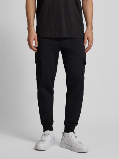 HUGO Sweatpants mit Cargotaschen Black 4