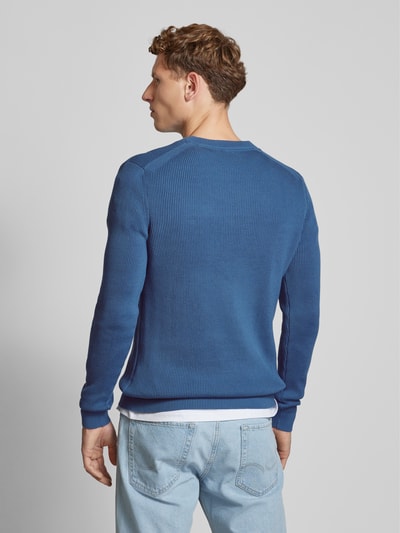 Calvin Klein Jeans Strickpullover mit Label-Badge Blau 5