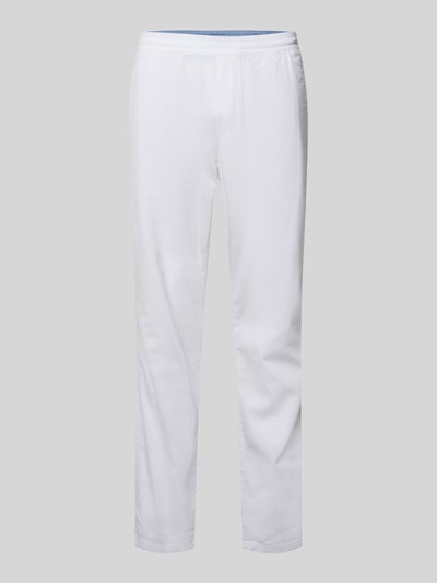 Tom Tailor Gerade Hose aus Leinen-Baumwoll-Mix Weiss 2