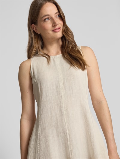 Marc O'Polo A-Linien Leinenkleid ohne Ärmel Sand 3