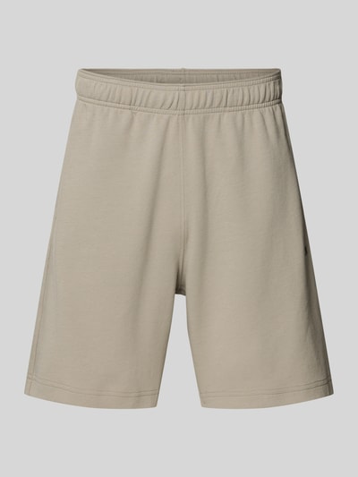 Produktfoto, Shorts mit Label-Stitching mit elastischem Bund von CHAMPION, bawełniany miks, krój regular fit, Szerokość w rozmiarze M: 37 cm, długość nogawki wewnętrznej: 42 cm, beżowy, gładka tekstura