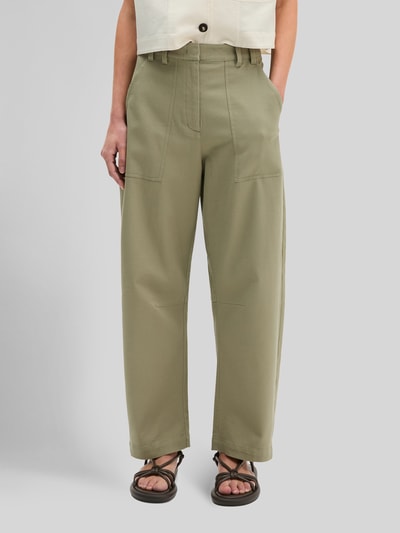 Marc O'Polo Barrel Fit Jeans aus Baumwoll-Mix mit aufgesetzten Taschen Oliv 4