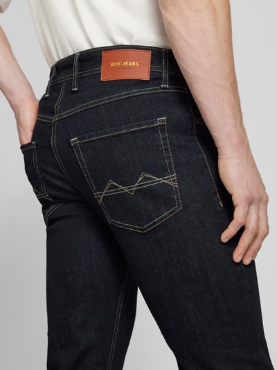 MAC Straight Fit Jeans im 5-Pocket-Design Modell 'ARNE' Dunkelblau 3