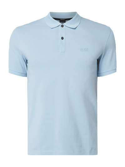 BOSS Regular Fit Poloshirt mit Logo-Stickerei  Bleu 2