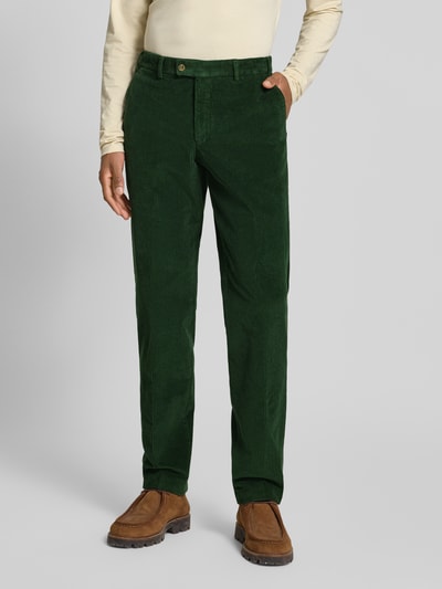 Hiltl Corduroy broek met achterzakken, model 'PARMA' Donkergroen - 4
