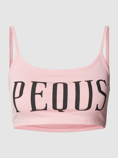 PEQUS Korte top met labelprint Roze - 2