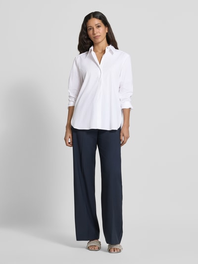 Marc Cain Overhemdblouse met blinde knoopsluiting Wit - 1