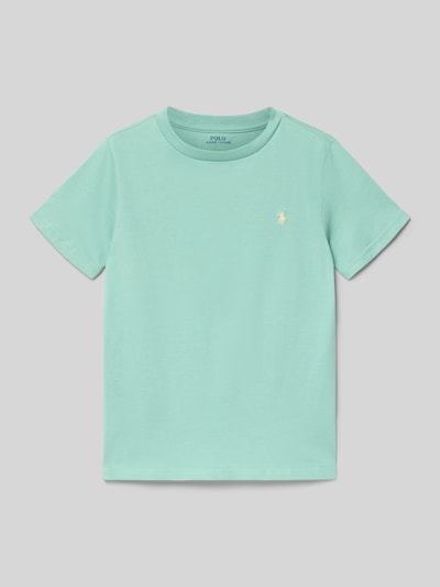 Produktfoto, Regular Fit T-Shirt aus reiner Baumwolle von Polo Ralph Lauren Kids in Optik: Unifarben mit Logo-Stitching, Jersey-Struktur, Kurzarm, Rundhals