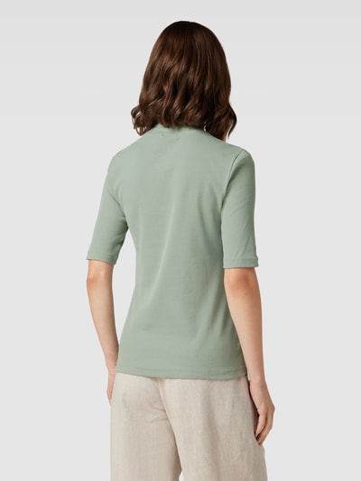 Montego T-shirt in fijnriblook Metallic turquoise - 5