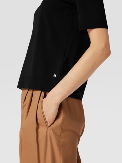 Marc Cain T-shirt met labelapplicatie Zwart - 3