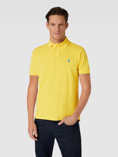 Polo Ralph Lauren Regular fit poloshirt met labelstitching Geel - 4