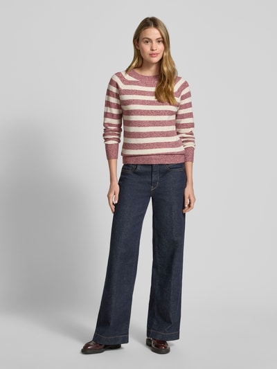 VERO MODA Regular fit pullover met ribboordjes, model 'DOFFY' Roestrood - 1