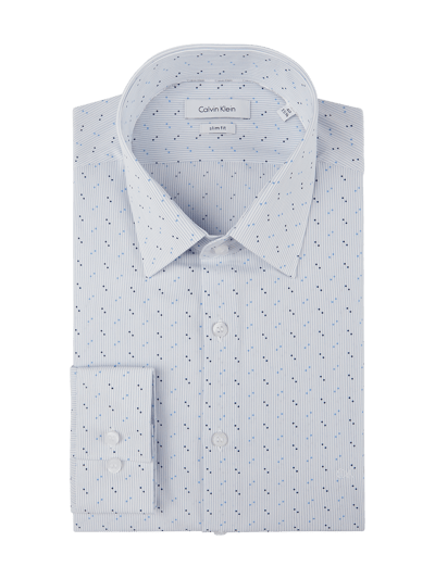 CK Calvin Klein Slim Fit Business-Hemd mit New Kent Kragen Bleu 2