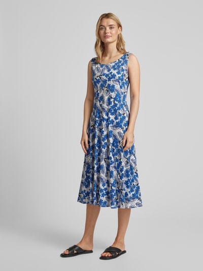 Weekend Max Mara Midi-jurk met all-over motief, model 'TAPPETO' Blauw - 1