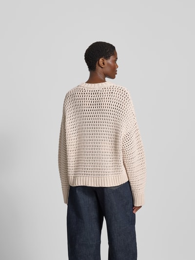Juvia Relaxed Fit Pullover mit Lockmuster Sand 5