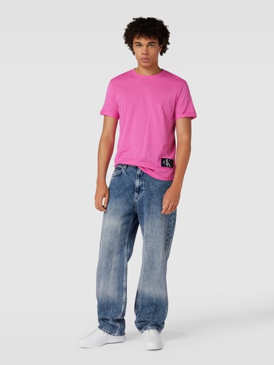 Calvin Klein Jeans T-Shirt mit Label-Patch Pink 1