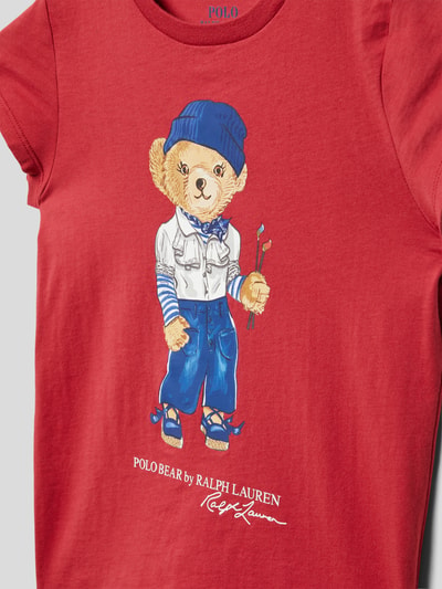 Polo Ralph Lauren Teens T-shirt met motiefprint Rood - 2