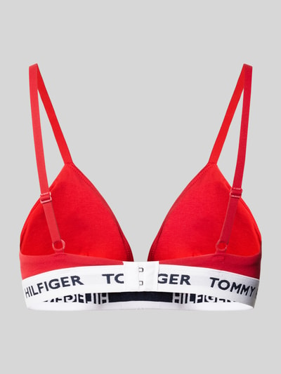 TOMMY HILFIGER Triangelbeha met labeldetail Rood - 3