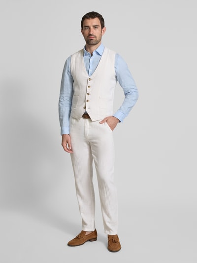 Lindbergh Relaxed fit van een mix van katoen en linnen met steekzakken Wit - 1