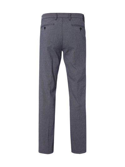 Brax Regular Fit Chino mit Webmuster Blau Melange 4