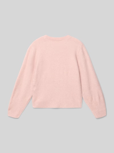 s.Oliver RED LABEL Sweter z dzianiny o kroju regular fit ze wstawkami  Jasnoróżowy 3