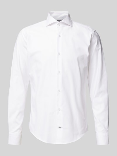 JOOP! Slim Fit Business-Hemd mit Kentkragen Weiss 2