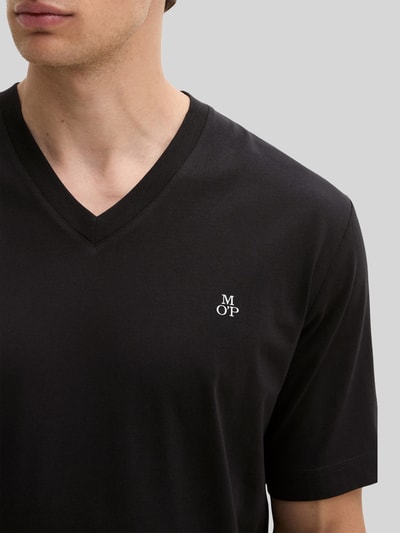 Marc O'Polo męski t-shirt o kroju regular fit z czystej bawełny Czarny 3