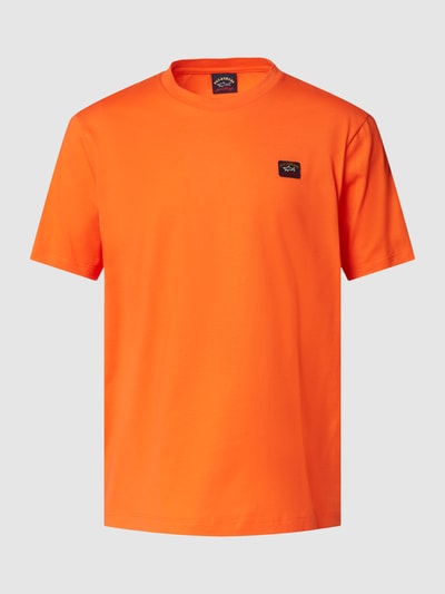 Paul & Shark T-shirt met labelstitching Oranje - 2