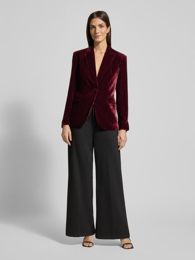 Mango Regular Fit Blazer aus Samt Modell 'COMBI' Bordeaux 1
