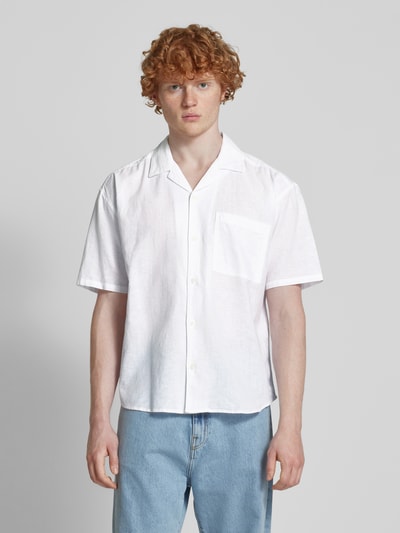 Only & Sons Koszula casualowa o kroju relaxed fit z rękawem o dł. 1/2 model ‘CAIDEN’ Biały 4